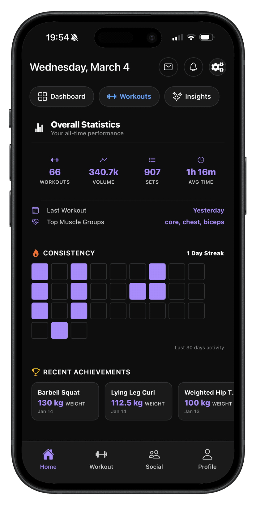 RepEight App Interface